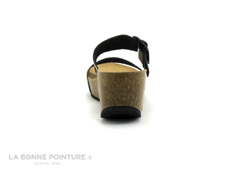 Achat chaussures K DAQUES Femme Mule, vente K DAQUES Copla - Python - Noir verni - Mule compensee Femme