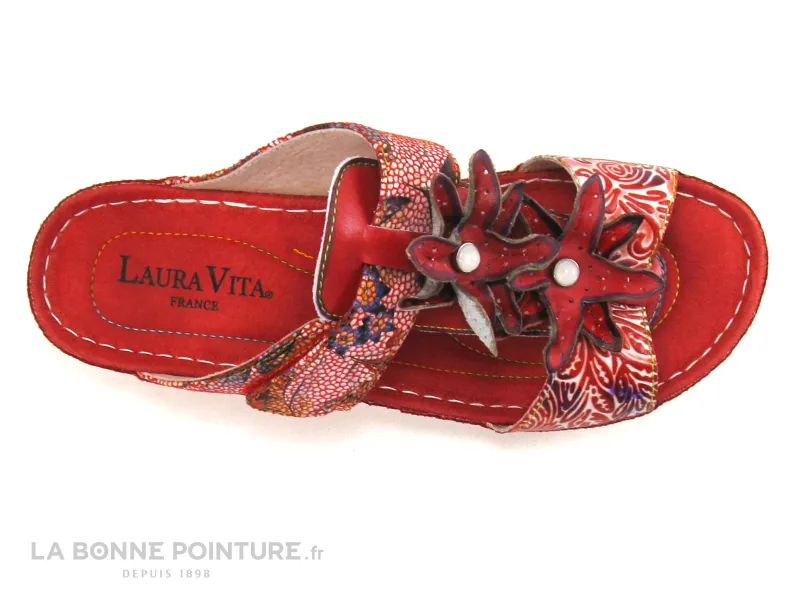 Achat chaussures Laura Vita Femme Mule, vente Laura Vita BRCUELO 83 Rouge - Mule Femme