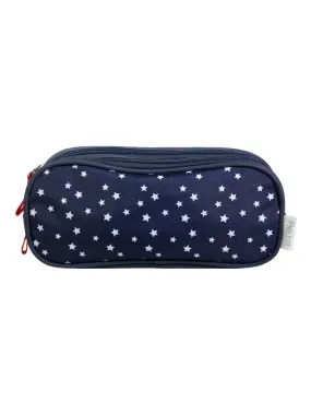 BAGTROTTER Trousse scolaire 2 compartiments Phileas Bleue Étoiles - Bleu