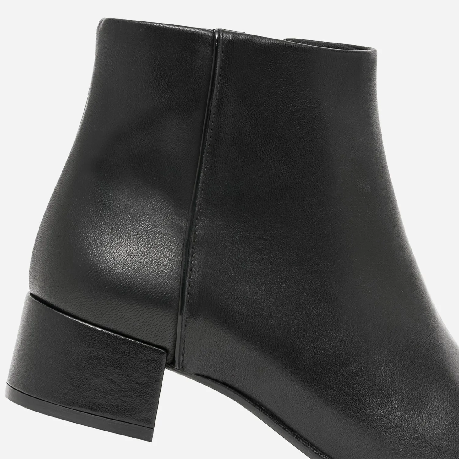 Boots noir en cuir - Boots / bottines Femme | ERAM