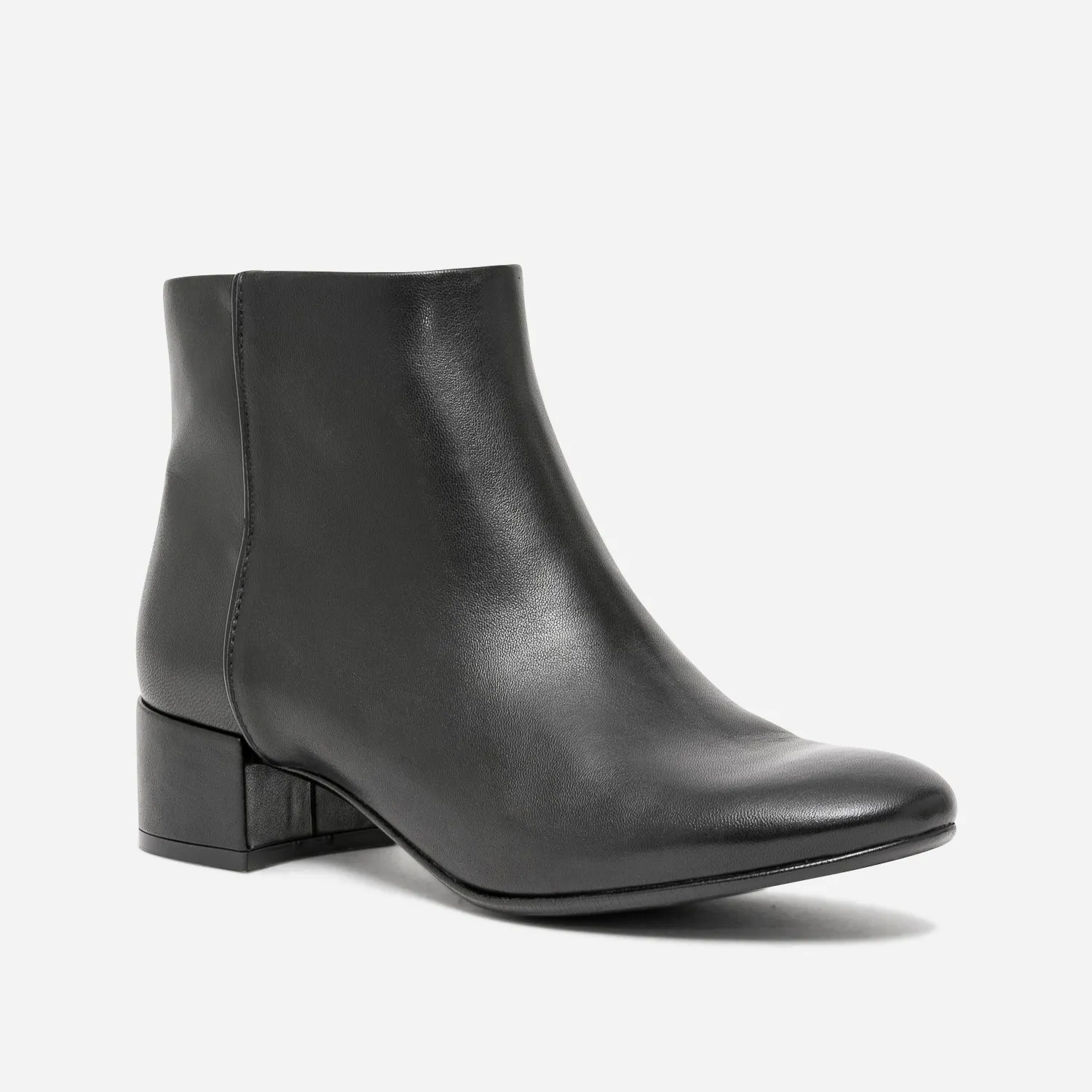 Boots noir en cuir - Boots / bottines Femme | ERAM