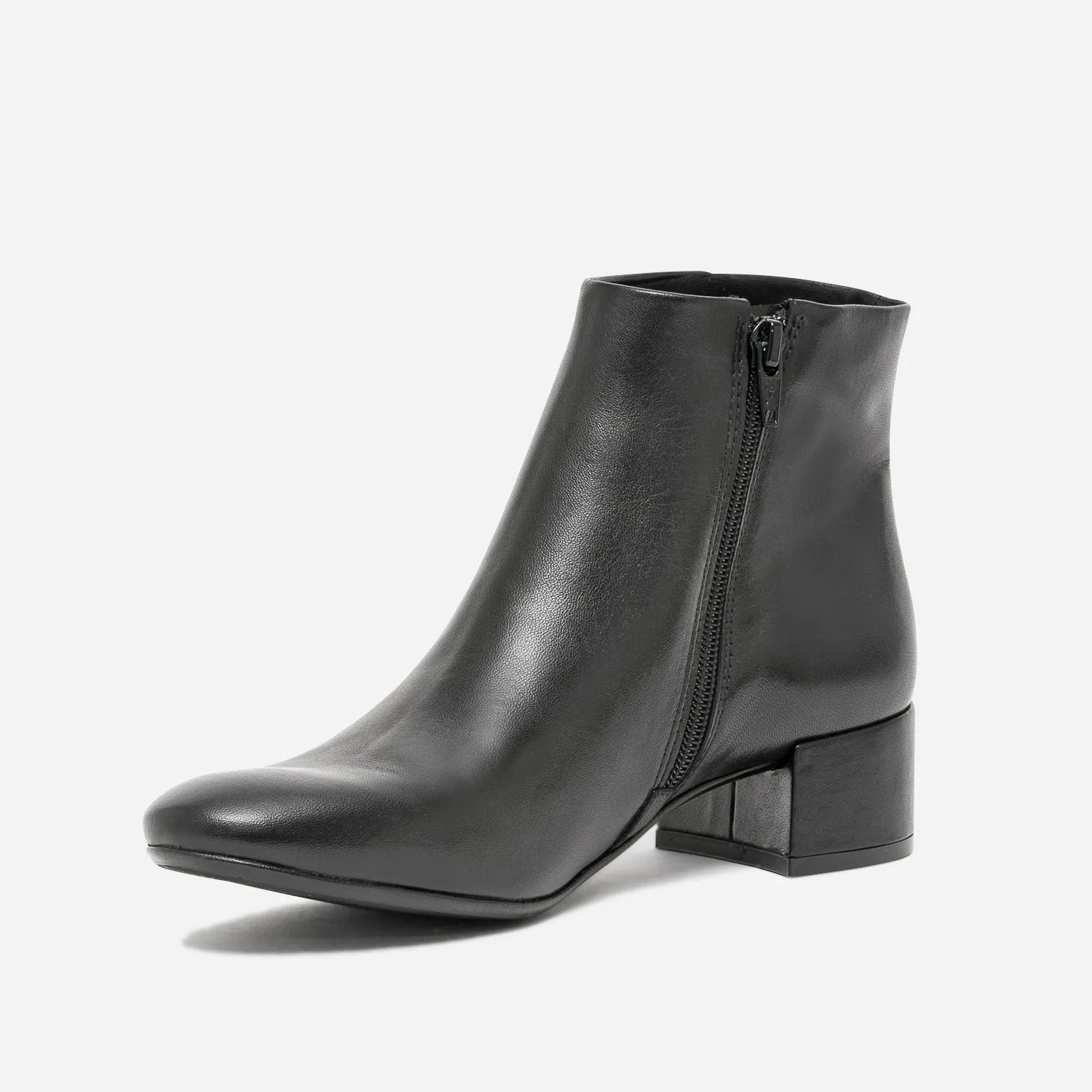 Boots noir en cuir - Boots / bottines Femme | ERAM