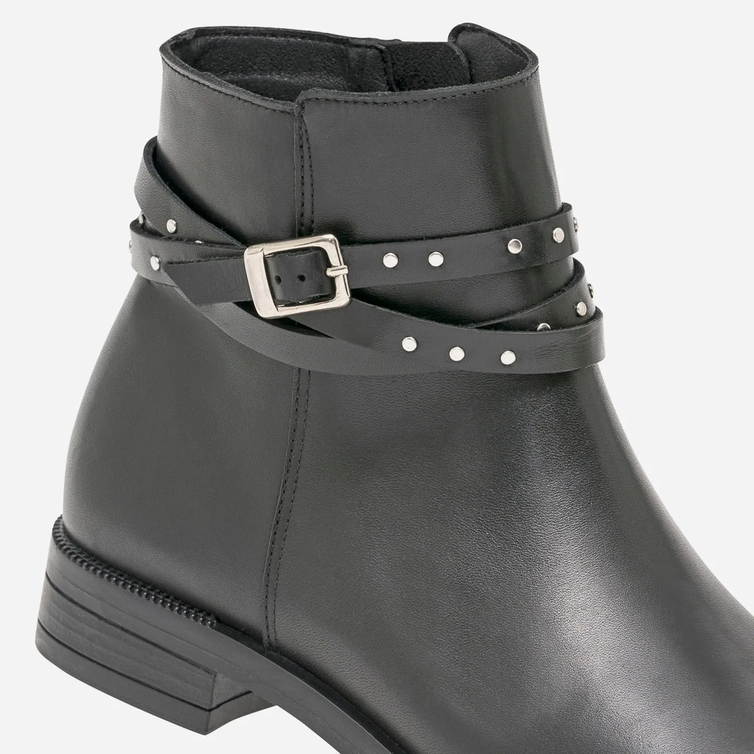 Boots noir en cuir esprit jodhpur - Boots / bottines Femme | ERAM