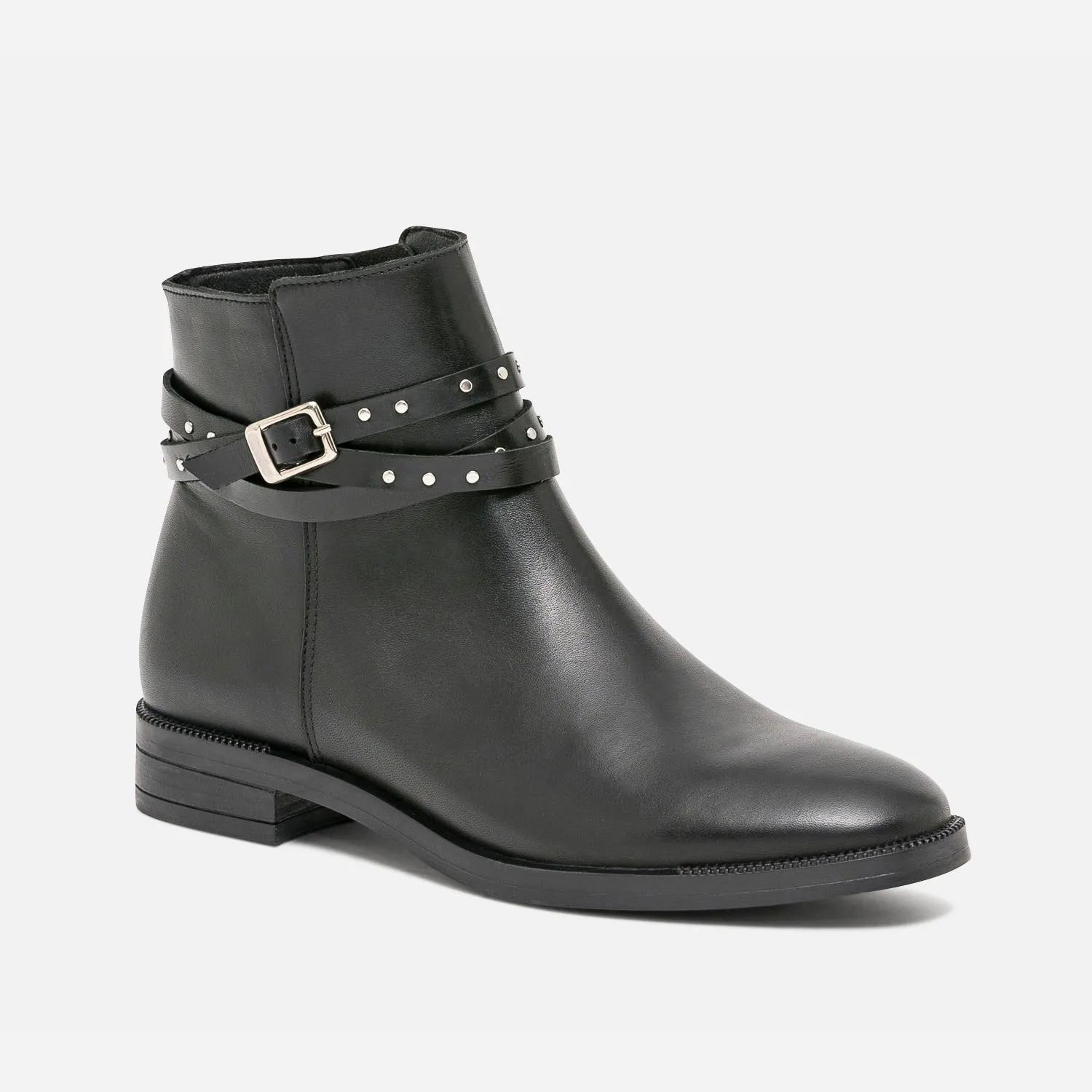 Boots noir en cuir esprit jodhpur - Boots / bottines Femme | ERAM