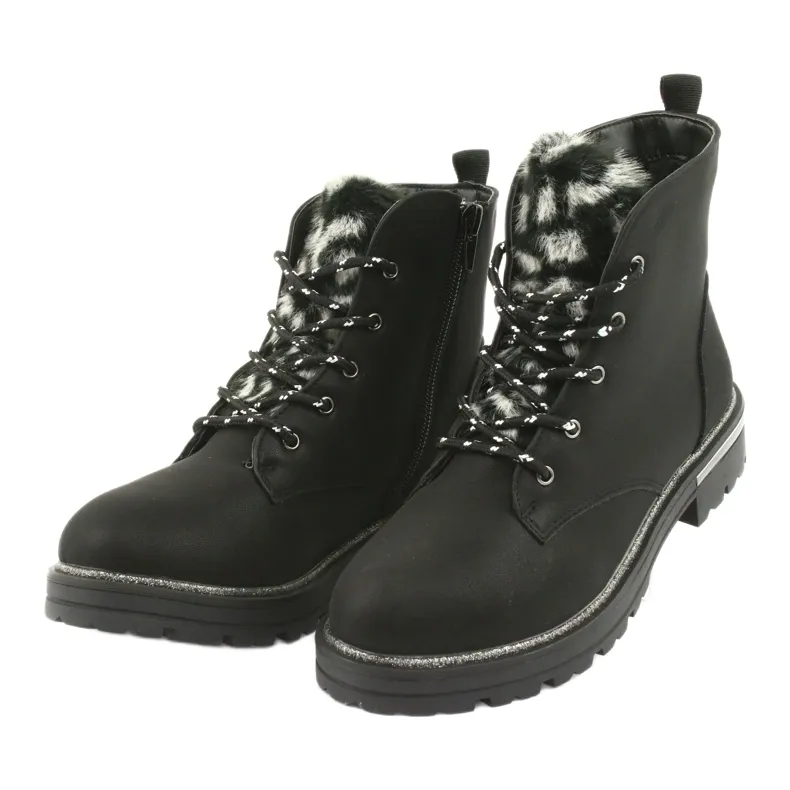 Bottes en bois zippées American Club GC33 le noir le noir