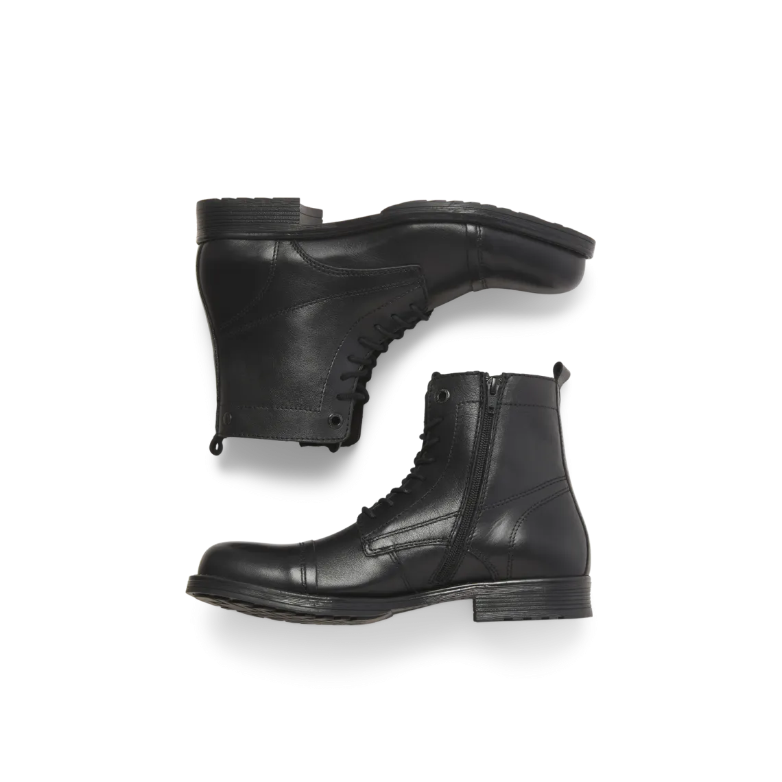 Bottes homme anthracite lacets cuir Sean Jack & Jones - Boots et bottines Homme sur MenCorner