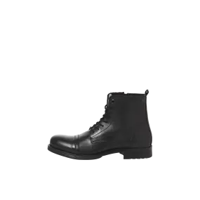 Bottes homme anthracite lacets cuir Sean Jack & Jones - Boots et bottines Homme sur MenCorner