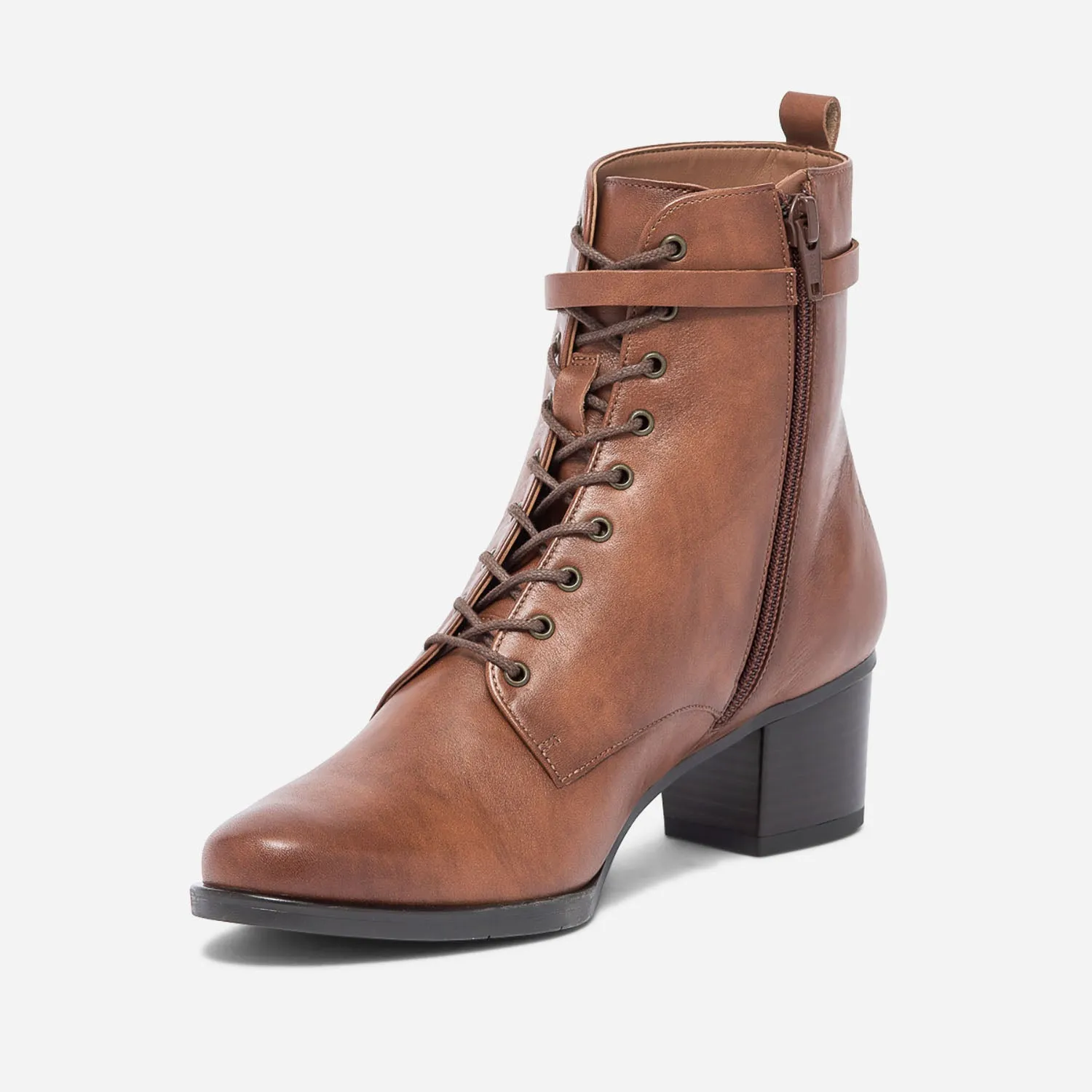 Bottine ERAM FLEX cognac en cuir - Boots / bottines Femme | ERAM