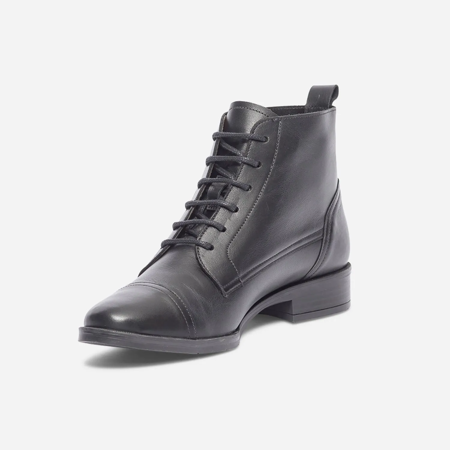 Bottine ERAM FLEX noire en cuir éco-conçu - Boots / bottines Femme | ERAM