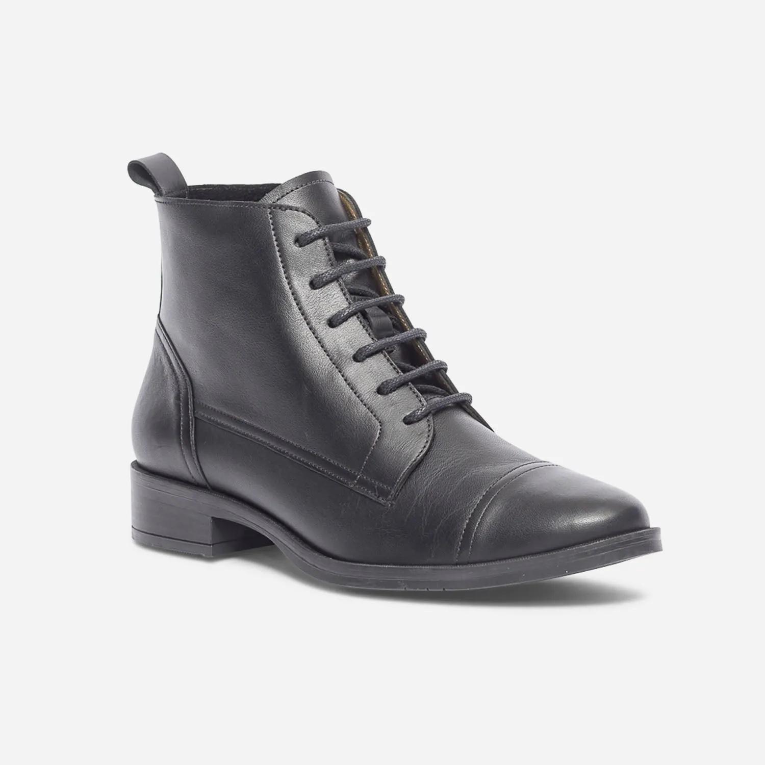 Bottine ERAM FLEX noire en cuir éco-conçu - Boots / bottines Femme | ERAM