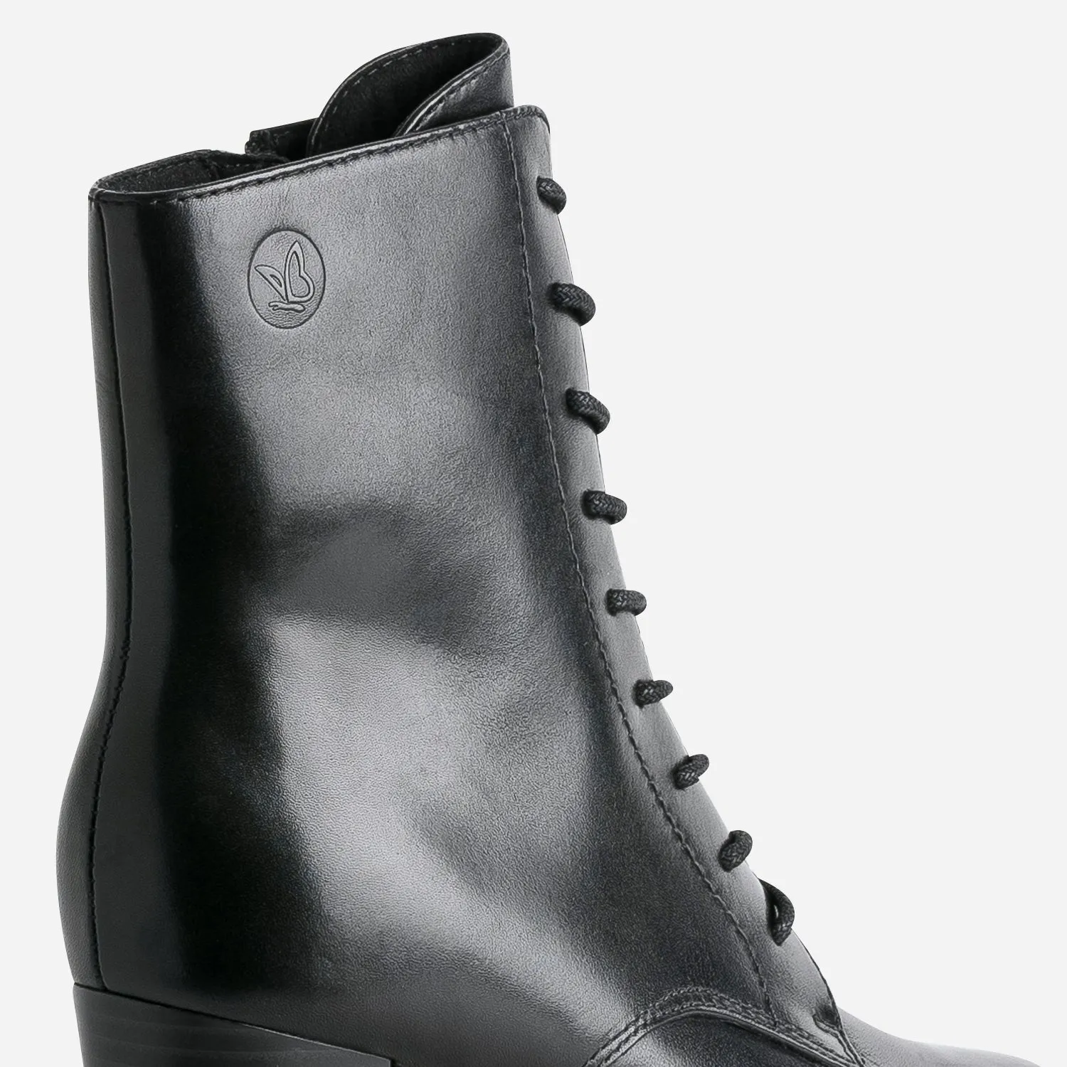 Bottine à talon CAPRICE noire en cuir - Boots / bottines Femme | ERAM