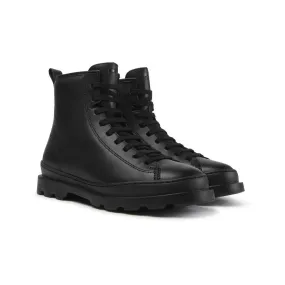 Bottines à Lacets Brutus noir en cuir | 3 Suisses