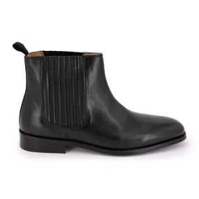 Bottines cuir lisse noires Homme ABACO PARIS à prix dégriffé ! | 