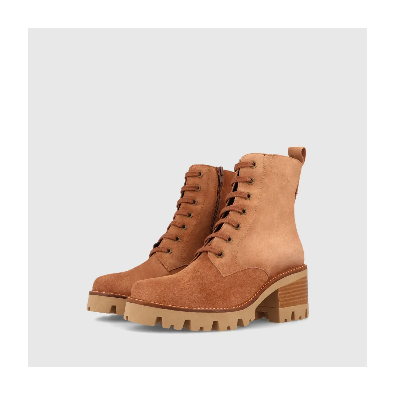 Bottines en cuir suédé marron pour femme | Chaussures femme LODI en ligne.