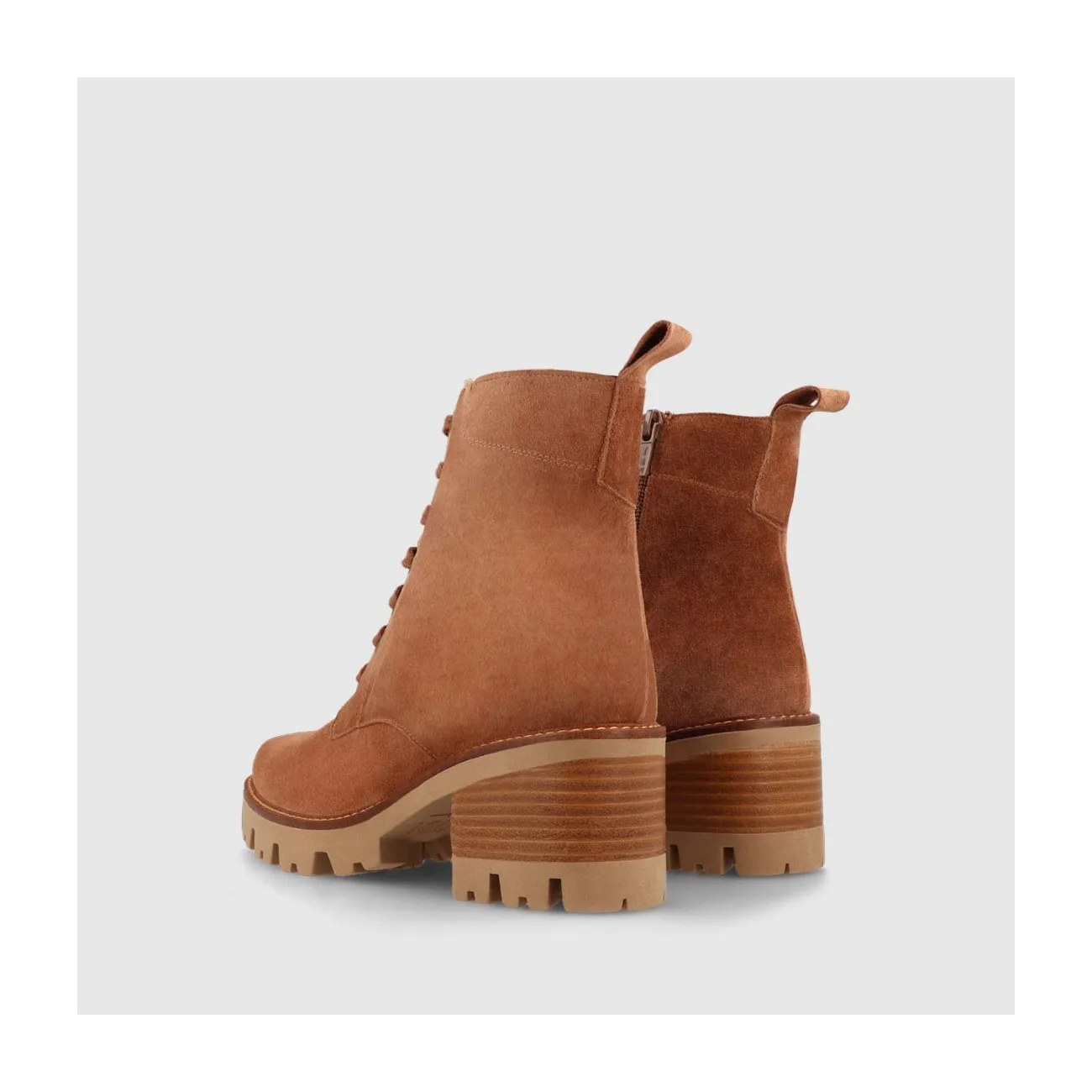 Bottines en cuir suédé marron pour femme | Chaussures femme LODI en ligne.