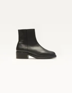 Bottines en cuir vernis certifié | cuir noir "virginie" femme - Odaje