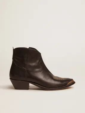 Bottines femme en cuir avec décoration western | Golden Goose