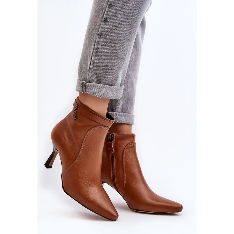 Bottines Femme En Cuir Maciejka 06301-29 Marron brun