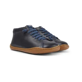 Bottines garçon bleu marine en cuir | 3 Suisses