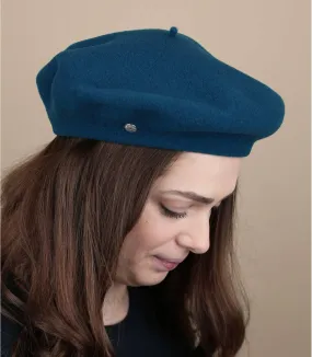 Béret laine bleu - Authentique paon Héritage par Laulhère : Headict