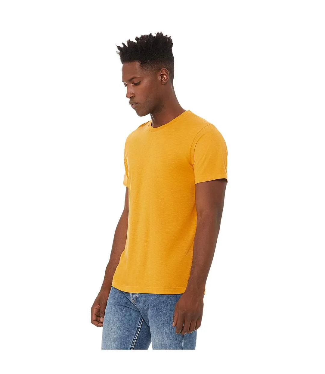 Canvas t-shirt à manches courtes homme jaune foncé Bella + Canvas