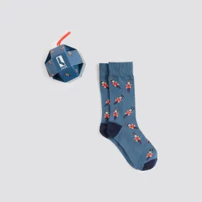 Chaussettes fantaisie dans une boule de Noël Bleu foncé | Jules