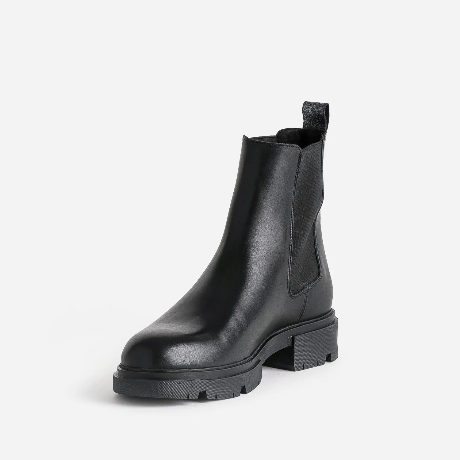 Chelsea boots TEXTO noir éco-conçu en cuir - Boots / bottines Femme | ERAM