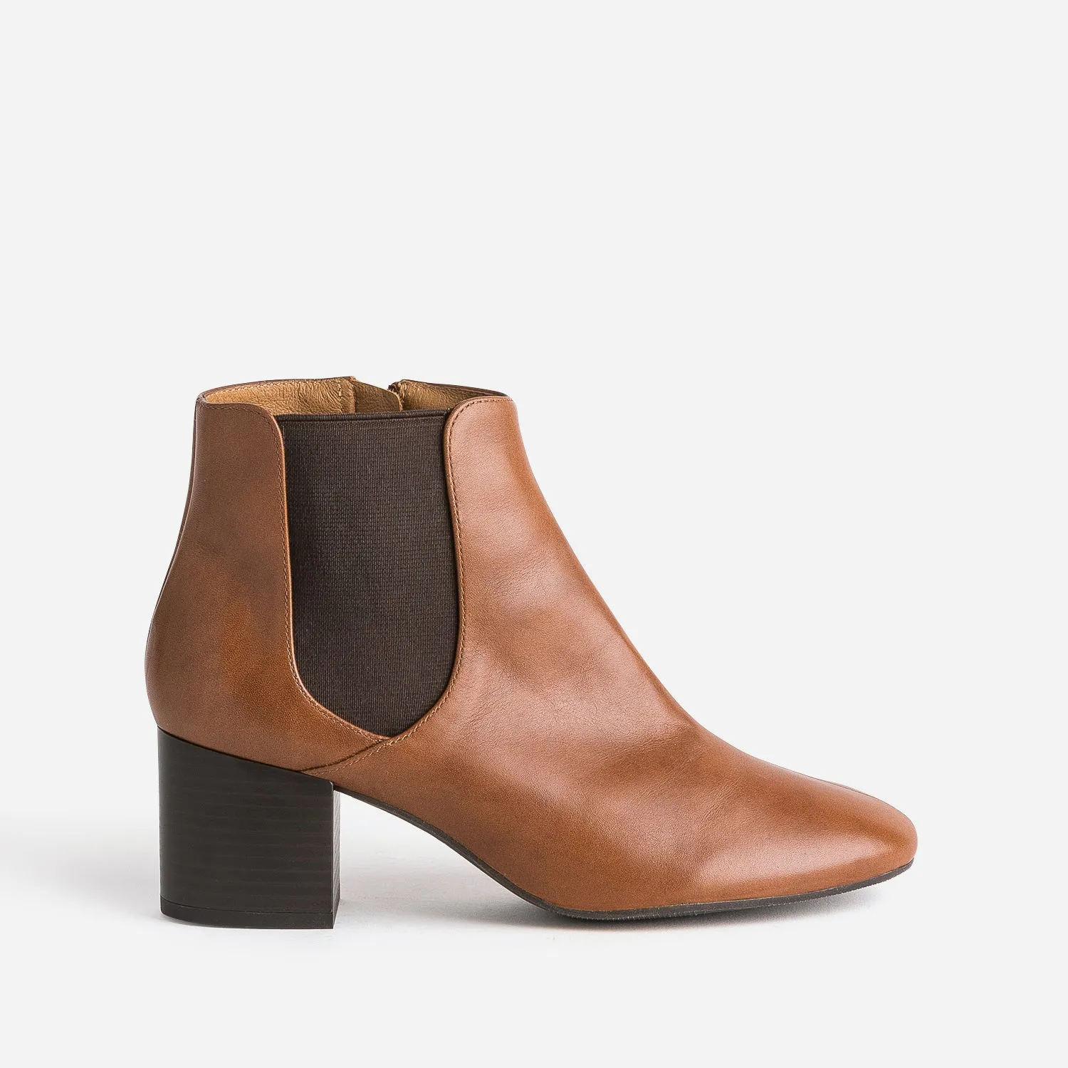 Chelsea boots à talon ERAM FLEX marron en cuir - Boots / bottines Femme | ERAM