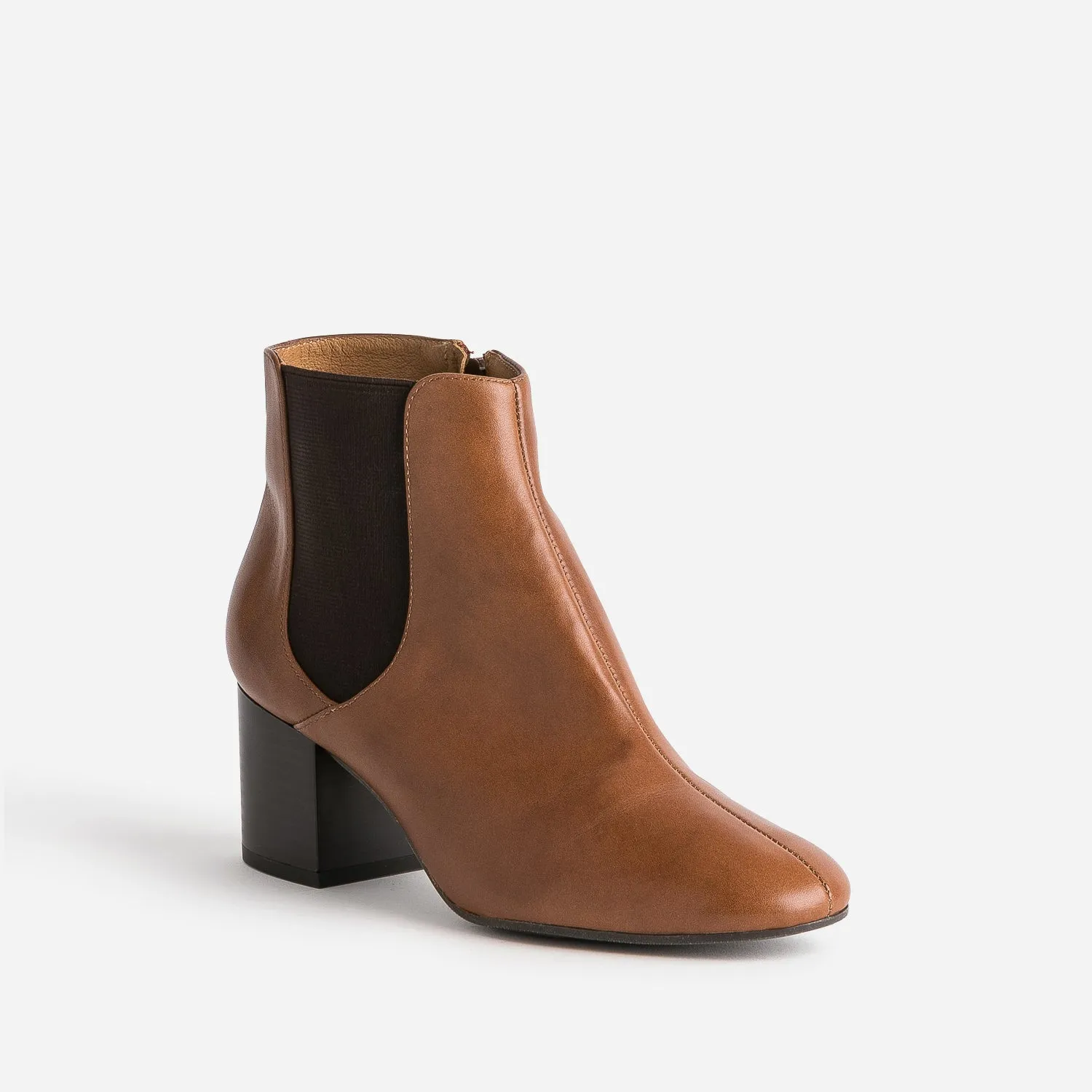 Chelsea boots à talon ERAM FLEX marron en cuir - Boots / bottines Femme | ERAM