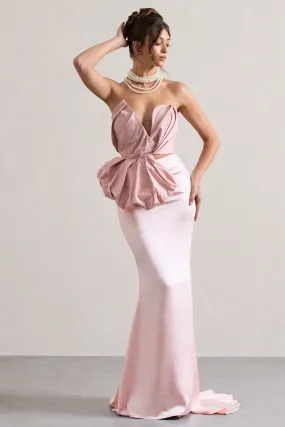 Couture | Jupe longue en satin rose