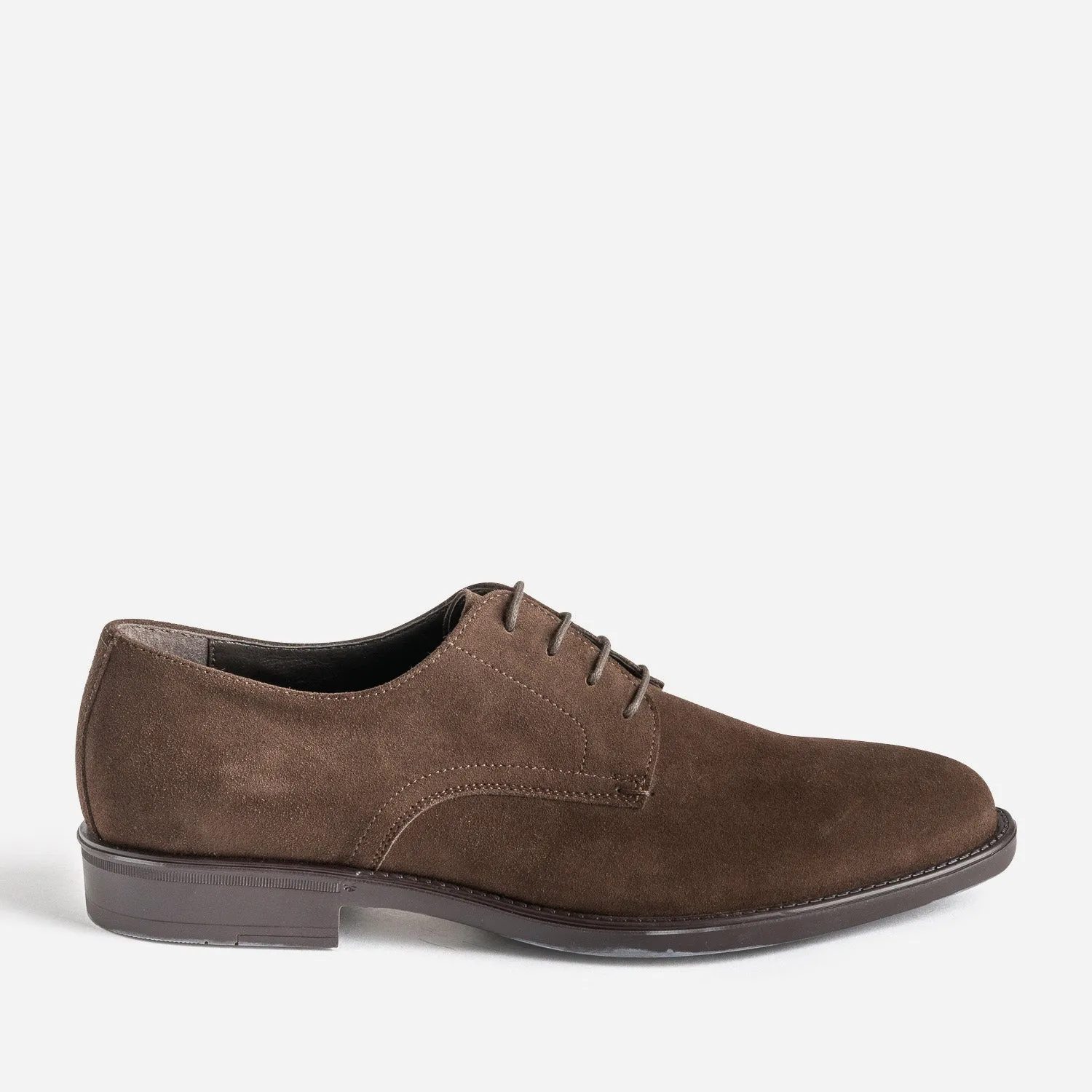 Derby marron foncé cuir velours - Chaussures de ville Homme | ERAM