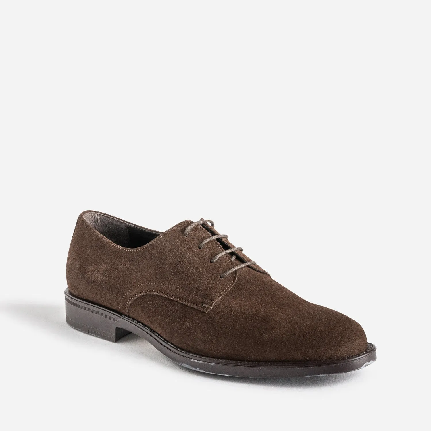 Derby marron foncé cuir velours - Chaussures de ville Homme | ERAM