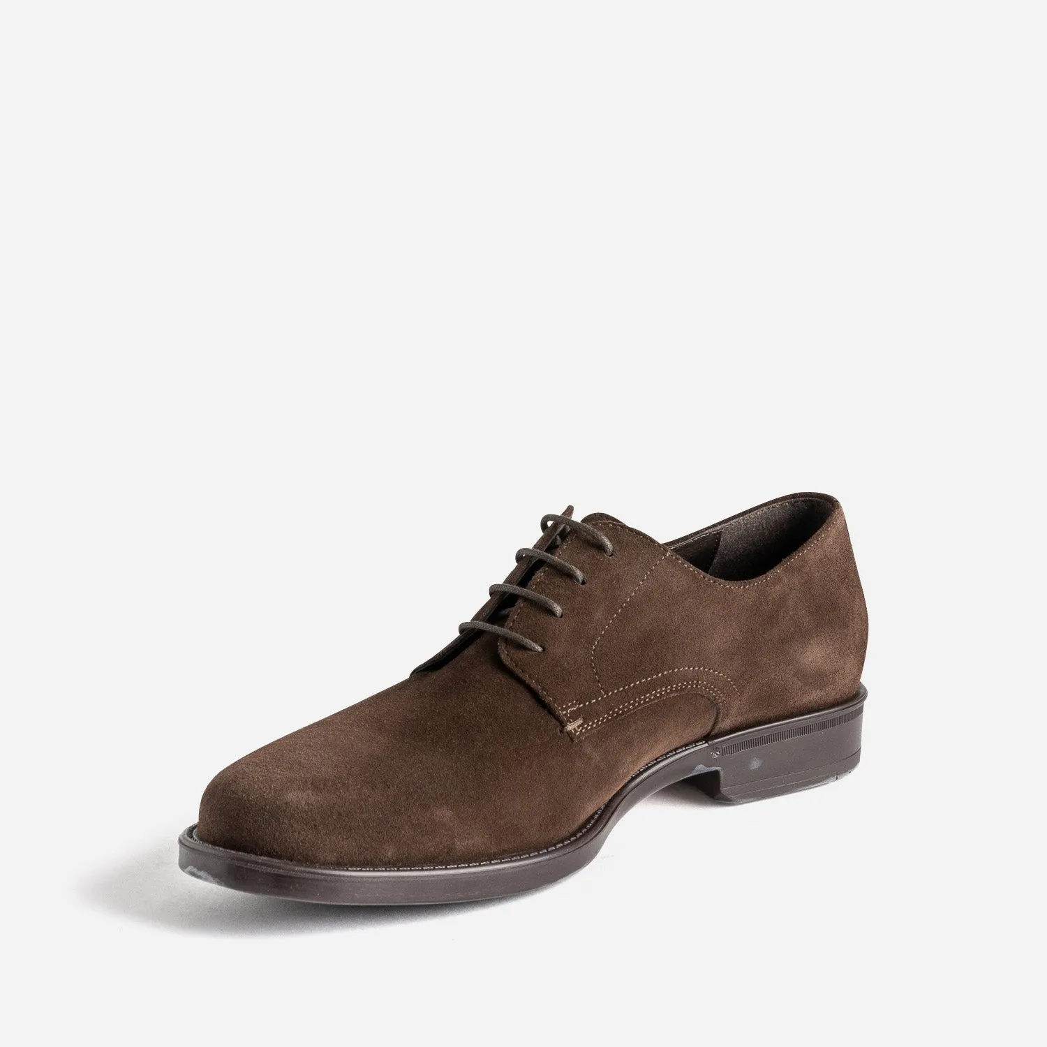 Derby marron foncé cuir velours - Chaussures de ville Homme | ERAM