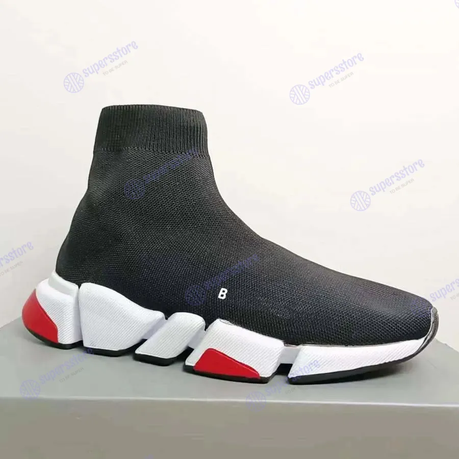 Designer Speed Trainer Casual Ballerina Chaussures À Vendre À Lacets Mode Chaussettes Plates Bottes Vitesse 2.0 Hommes Femmes Ru