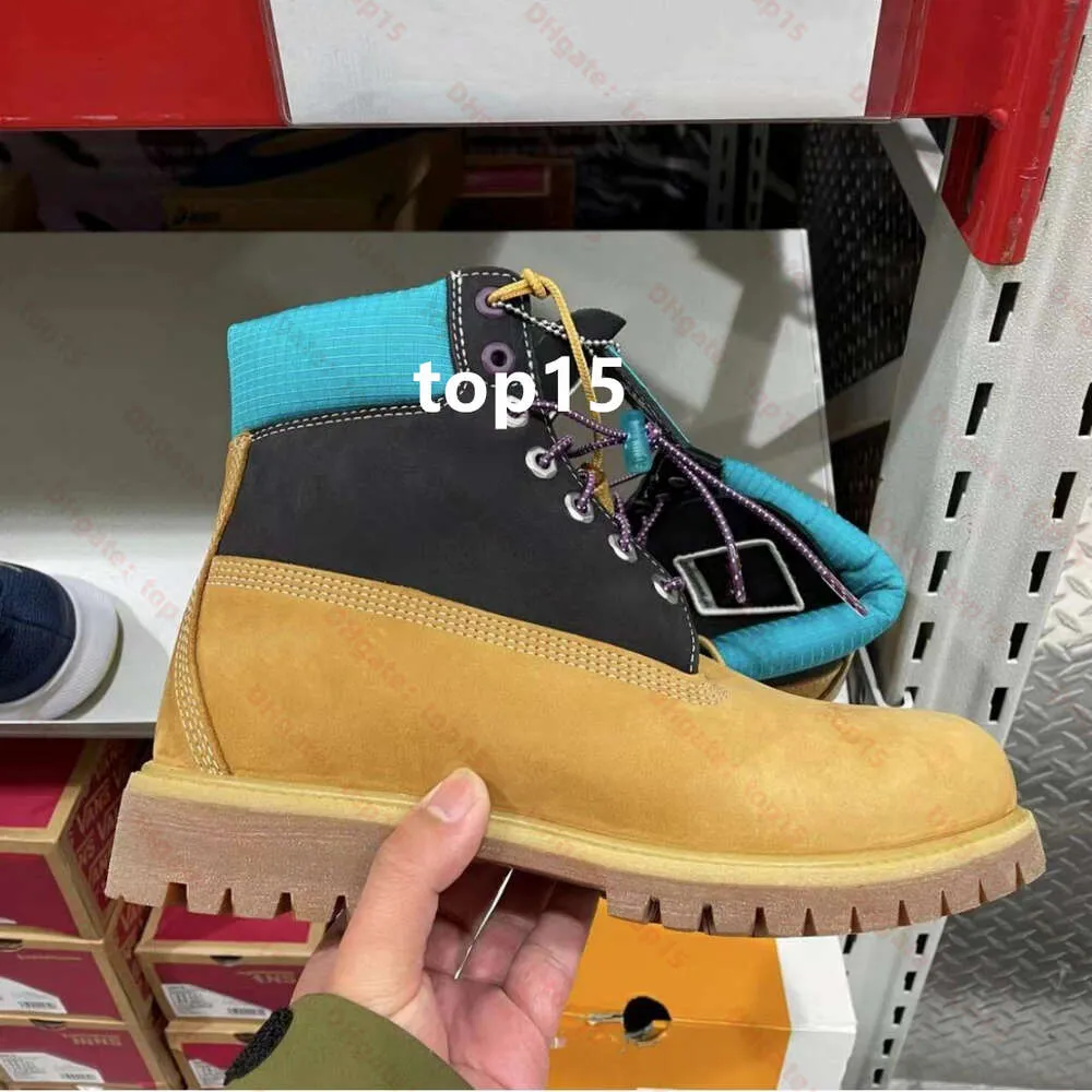 Designer Timberlan Boots Boots Chaussures Men Boots Boots Imperproofing Classic Martin Shoe Cowboy Jaune Rouge Bleu Noir Rose Ra