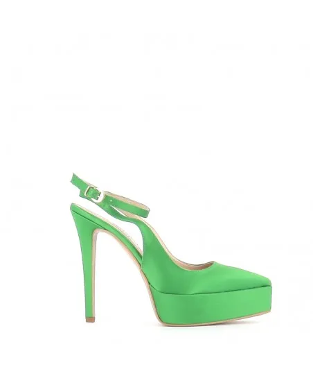 ESCARPIN CANDICE SATIN VERDE