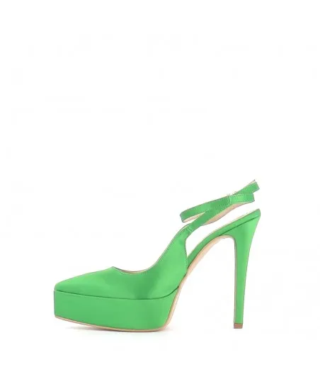 ESCARPIN CANDICE SATIN VERDE