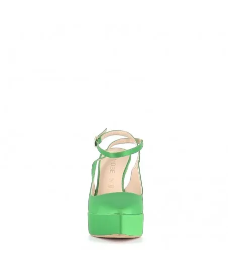 ESCARPIN CANDICE SATIN VERDE