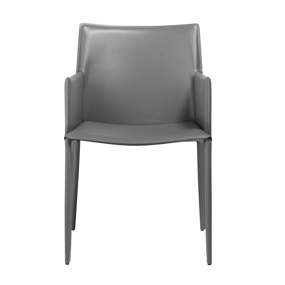 Fauteuil en cuir gris | 3 Suisses