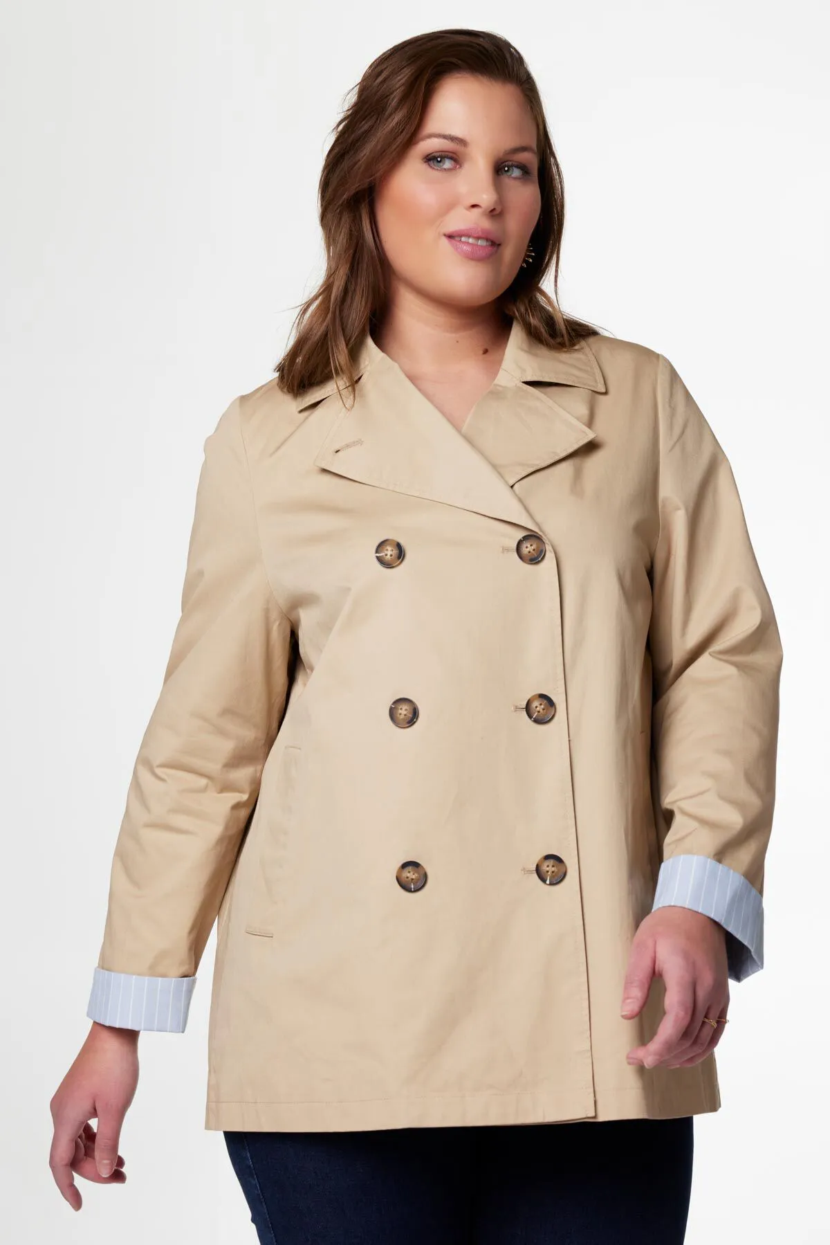 Femmes Trench mi-long Sable | MS Mode