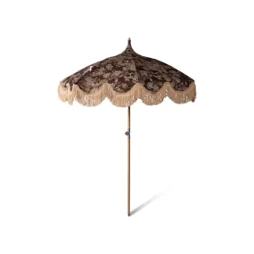 HK Living Parasol vintage avec franges et imprimé floral