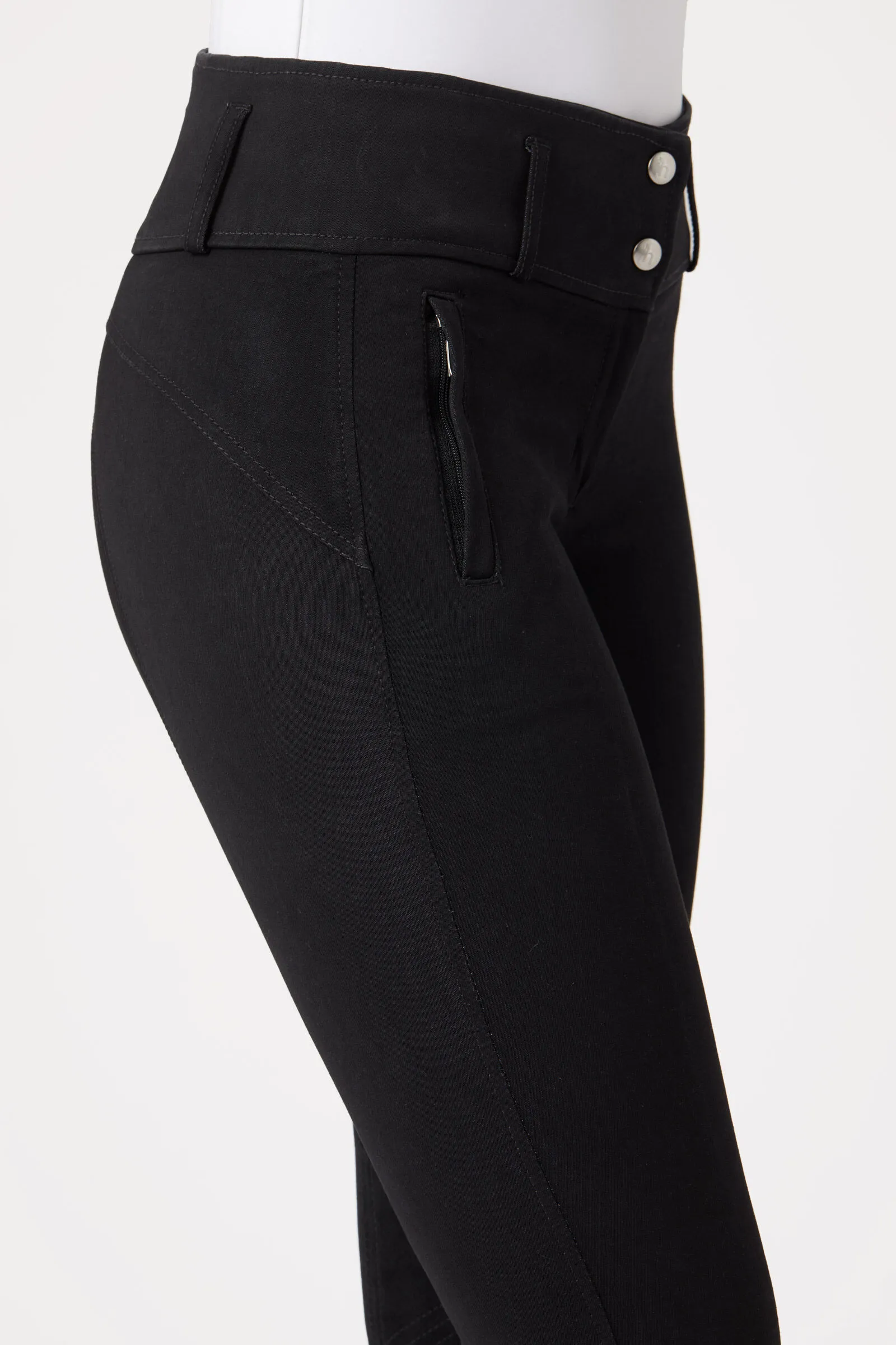 Horze Pantalon d'équitation à basanes cuir Daniela, femme