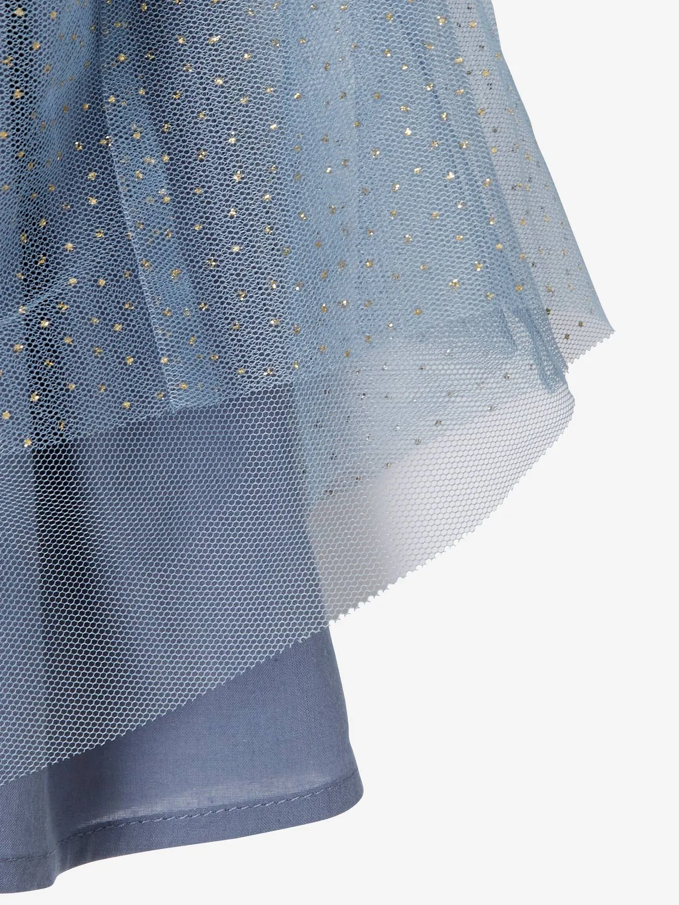 Jupon de fête en tulle parsemé de sequins et paillettes bleu canard clair - Vertbaudet