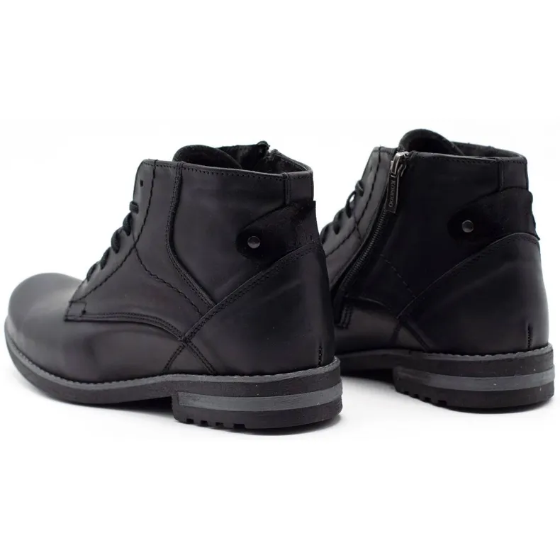 KOMODO Bottes d'hiver pour hommes noires 731K le noir