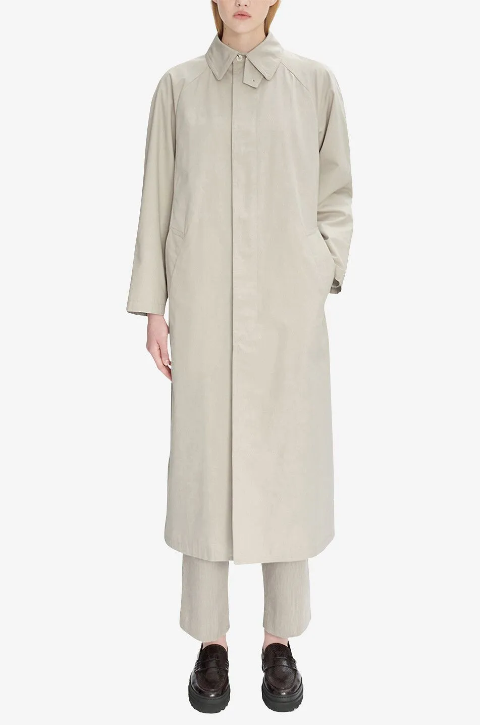 Manteau mi-long en gabardine Gaia