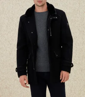 Manteau mi-long noir Yanic