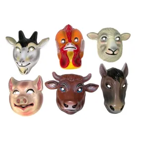 Masque coque animal de la ferme de forme différents