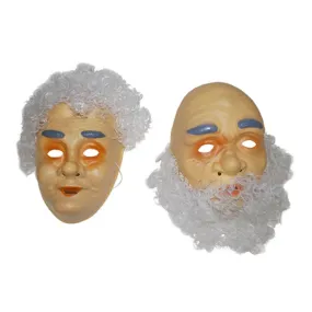 Masque coque de vieillard avec barbe