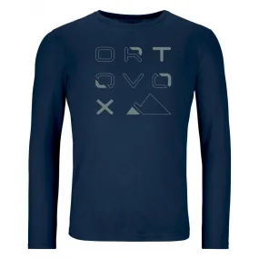 Ortovox 185 Merino Brand Outline LS - Sous-vêtement mérinos homme | Hardloop