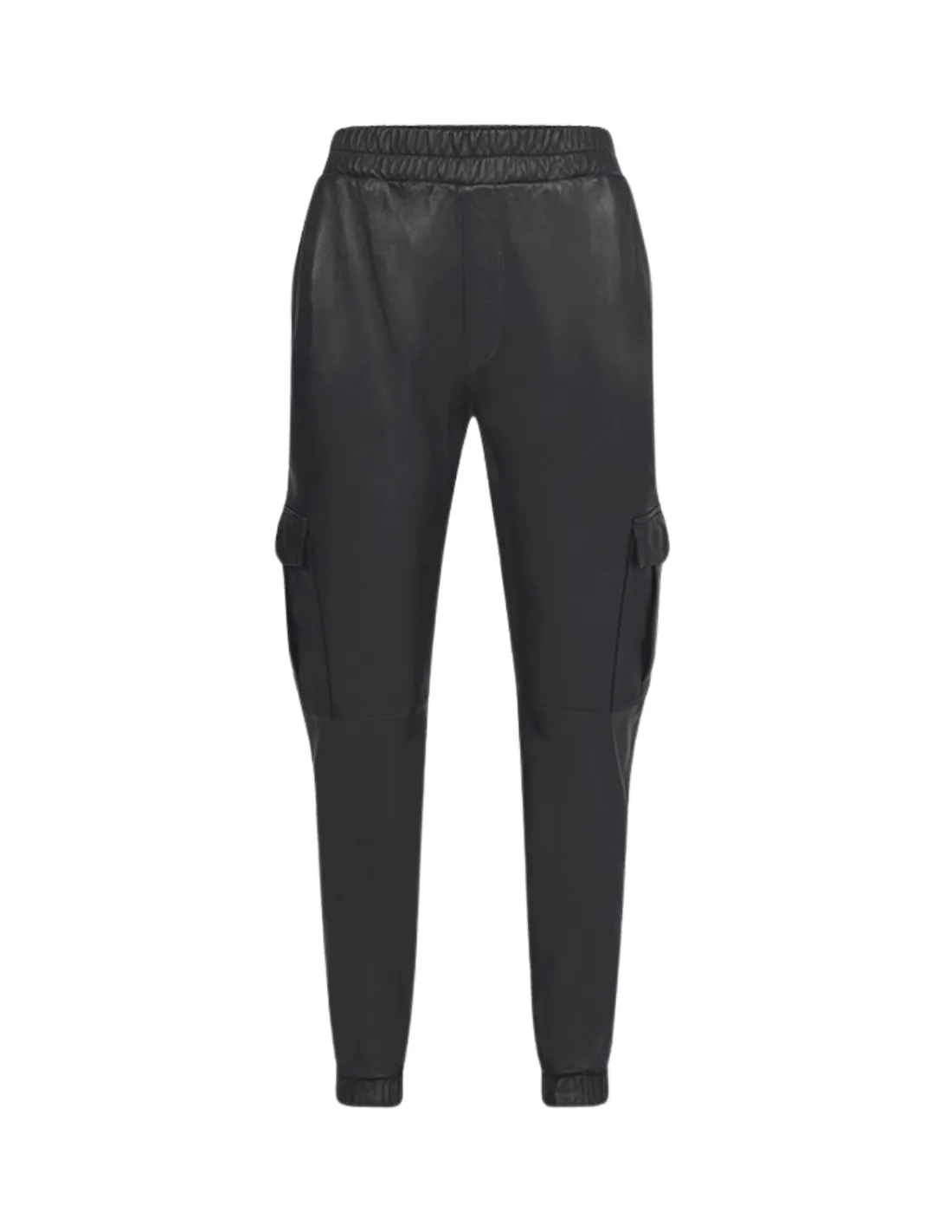 Pantalon cargo en cuir Oakwood Yacht Ref 60960 Noir